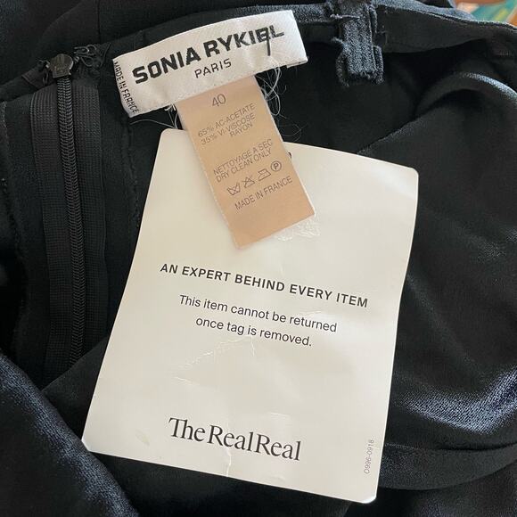 Sonia Rykiel Size 40 US S 6 8 Little Black Dress LBD Sequins NYE Party - Picture 5 of 5